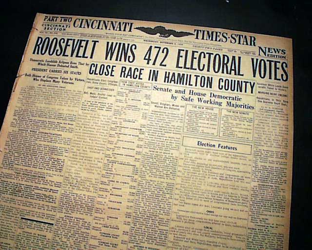 FDR Elected President of the United States
